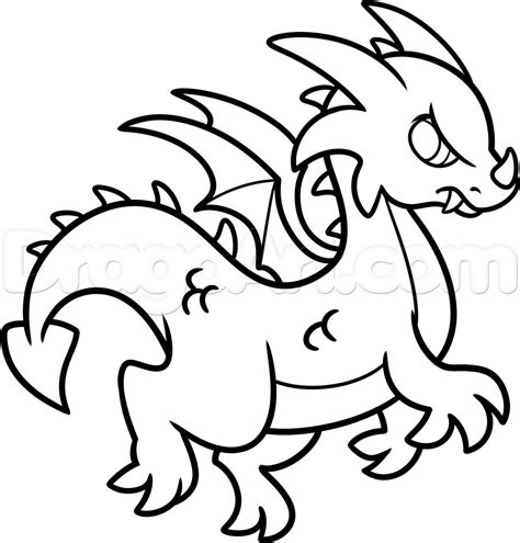 draw easy dragon